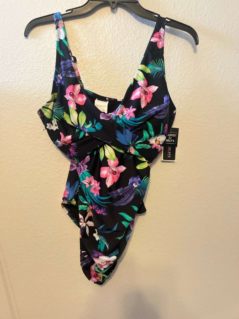 Island Escape Black Floral One-Piece Swimsuit